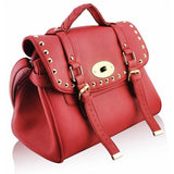 Silk Avenue- Red Buckle Detail Fashion Satchel- LS0053