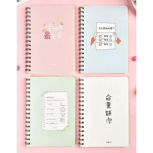 Shein- 1pack Slogan Graphic Cover Random Notebook