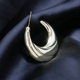 Mumoso- Brighton Metallic Hoop Earrings (Gold)