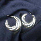 Mumoso- Brighton Metallic Hoop Earrings (Gold)