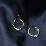 Mumuso- Brighton Irregular Metallic Earrings -Gold