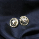 Mumuso- Brighton Round Metallic Earrings -Gold