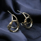 Mumuso- Brighton Little Luxury Metallic Earrings -Gold