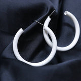 Mumuso- Brighton C-Shaped Earrings -White