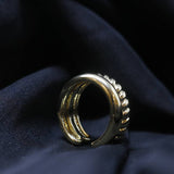 Mumuso- Brighton Metallic Ring Set -Gold