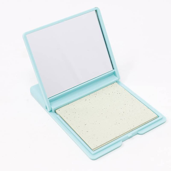 Mumuso- Blotting Papers With Mirror - Blue