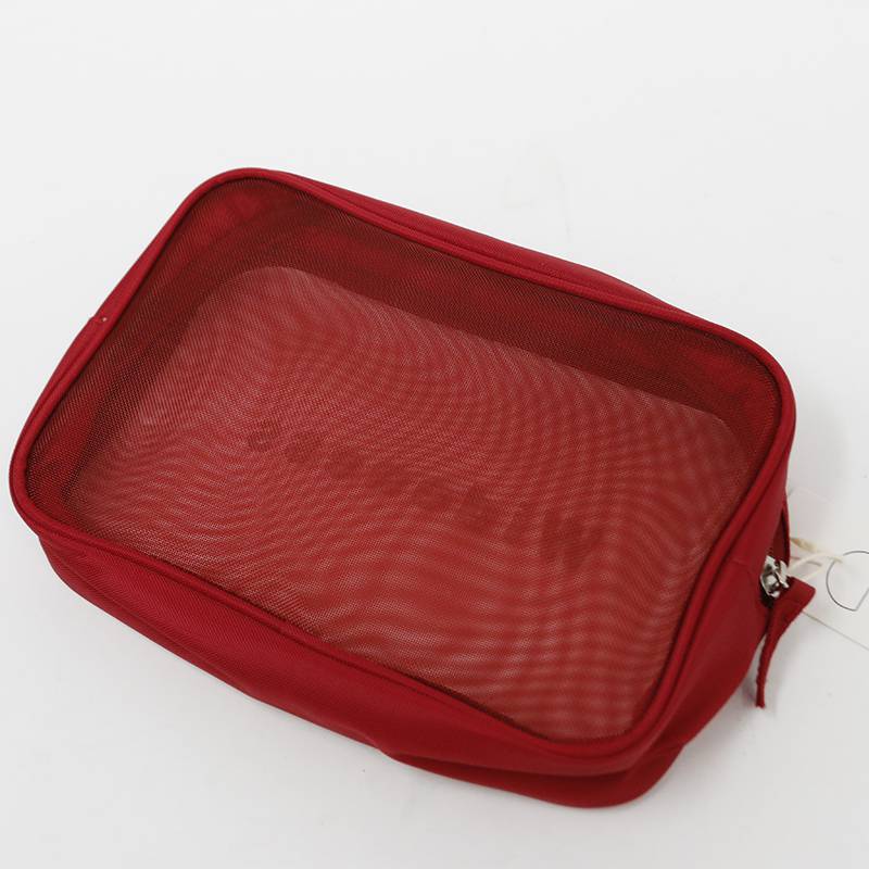 Makeup Bag Rectangular Mumuso- Cosmetic Bag-Mesh/Rectangular Shape – Bagallery