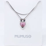Mumoso- Pink Crystal Swarovski Necklace