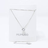 Mumoso- Silver Zircon Necklace