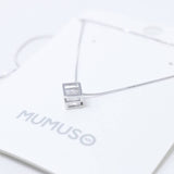 Mumoso- Silver Zircon Necklace