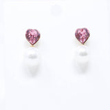 Mumuso- Red Heart Round Earrings