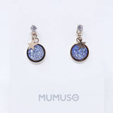 Mumuso- Purple Glitter Earrings