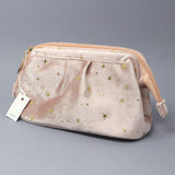 Mumuso- Velvet Foil Stamping Cosmetic Bag -Pink