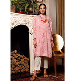 Oaks- Off White With Green Lawn Printed Kurti