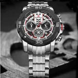 Naviforce- NF9175 Stainless Steel Chronograph Watch For Men – Silver