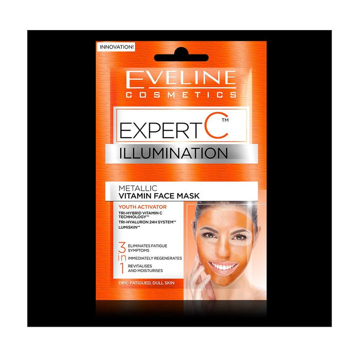 Eveline- Illumination Metallic Vitamin Face Mask – 2x5ml – NEW