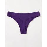 Romwe- Solid Simple Panty- Violet Purple