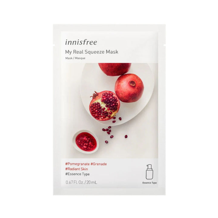 Innisfree- My Real Squeeze Mask - Pomegranate