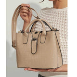 Bagzone- Mink Womens Kroko Shoulder Bag 10Va2043