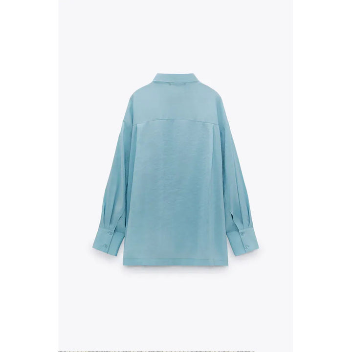 Zara- Oversize Flowing Shirt-  Light blue