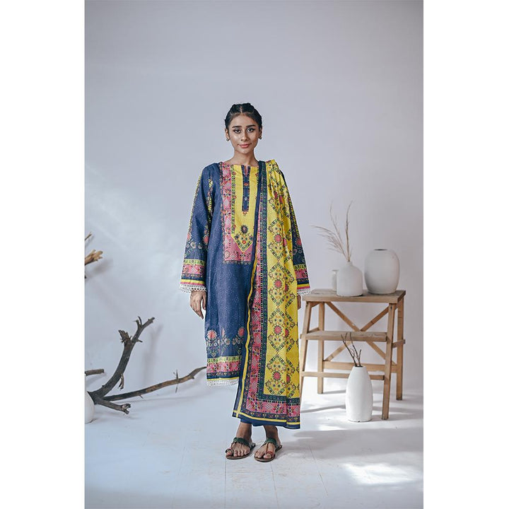 Zellbury- Digital Printed Cambric Shirt, Cambric Dupatta & Cambric Trouser WUW21X30132