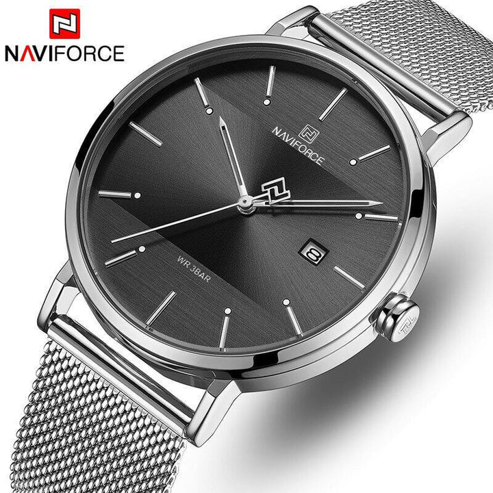 Naviforce- Luxurious Analog Couple Watches NF3008, Grey