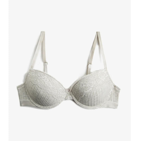 Koton- Respect Life Lace Detailed Push Up Bra - Grey