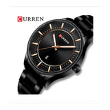 Curren- Stainless Steel Waterproof Japan Quartz Wrist Watch For Men- 8347- Black