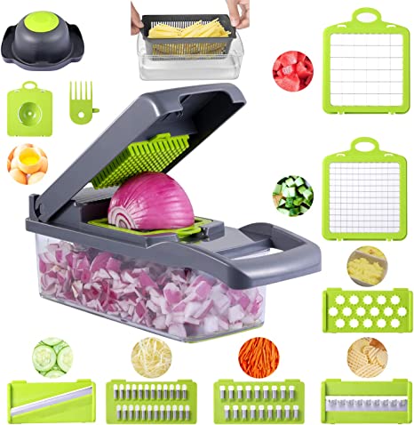 12 in 1 Vegetable Chopper, Multifunctional Vegetable Fruits Cutter Kit –  Arkartech