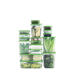 Ikea- Green Pruta Food Container- Set Of 17- Transparent by IKEA priced at #price# | Bagallery Deals