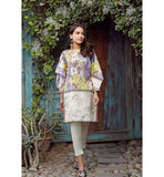 Oaks- Off White With Green Lawn Printed Kurti by Oaks priced at #price# | Bagallery Deals