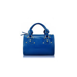 Silk Avenue - LS0043B - Blue Studded Fashion Satchel Handbag