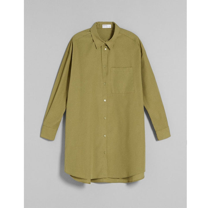 Bershka- Long-Sleeved OverSized Poplin Shirt