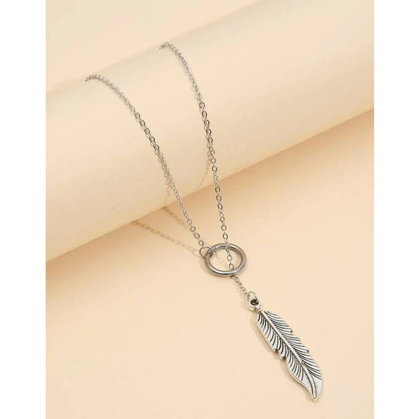 Shein- Feather Charm Necklace