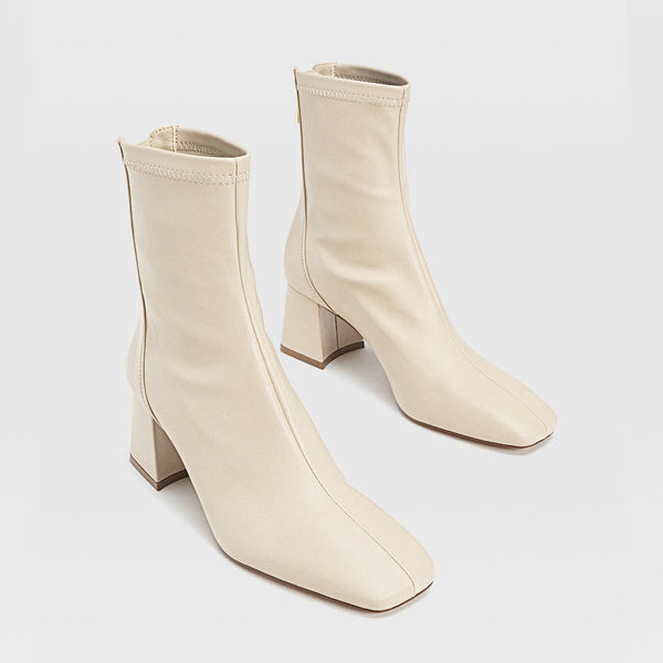 Stradivarius- Mid-heel boots with stretch legs