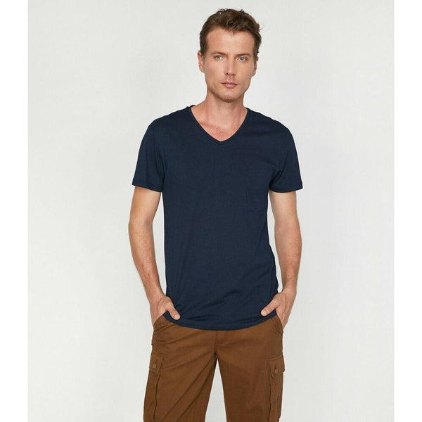 Koton- V Neck T-Shirt - Navy