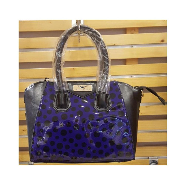 Silk Avenue- LS0075 - Navy Polka Dot Satchel Handbag