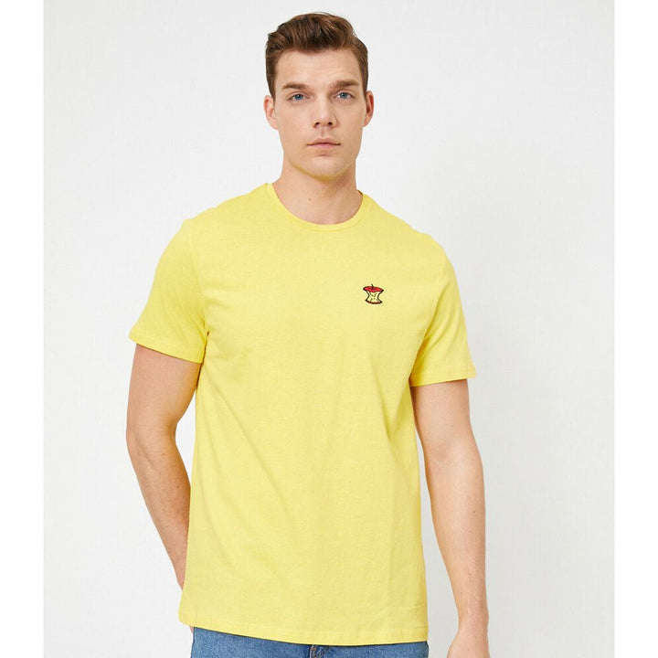 Koton- Crew Neck T-Shirt - Yellow