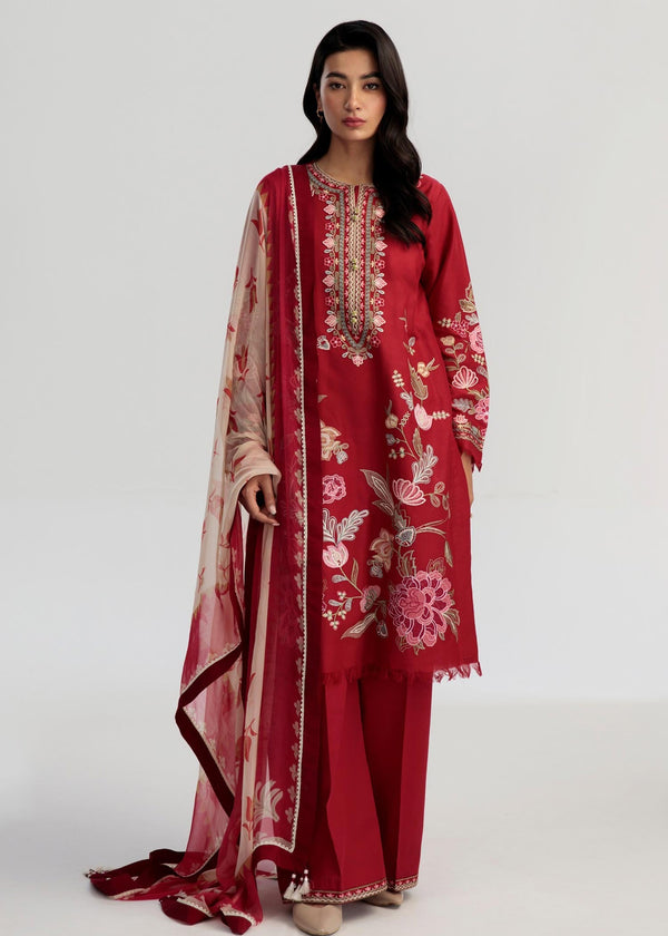 Coco by Zara Shahjahan - Embroidered Lawn Suits Unstitched 3 Piece CZS23S 7B - Summer Collection