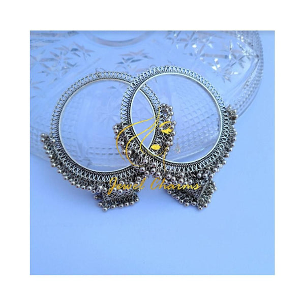 Jewel charms- Oversized Silver Jhumka Baali