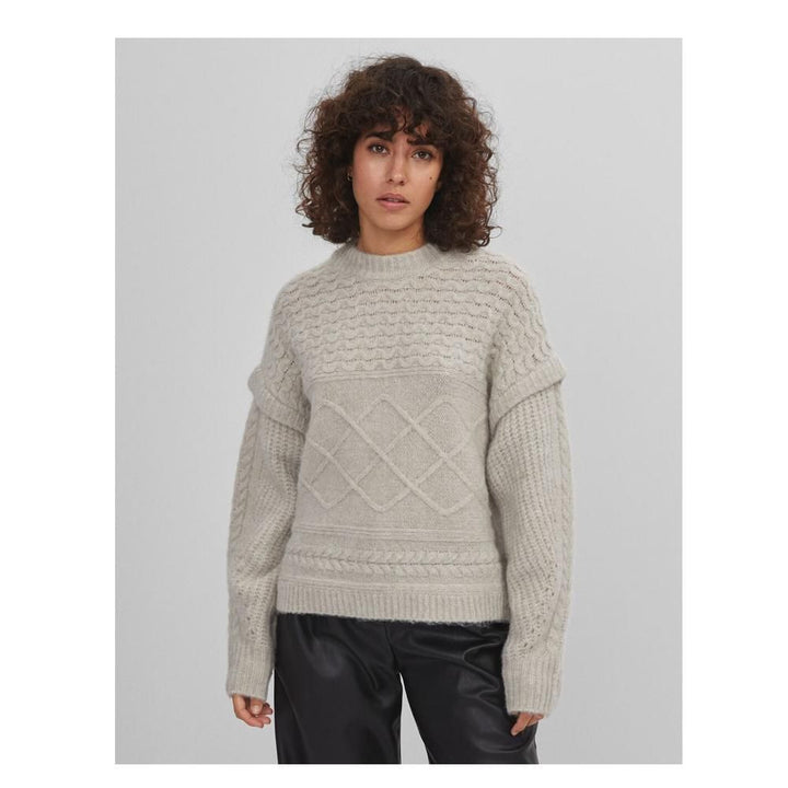 Bershka- Cable-knit sweater with sleeve detail