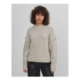 Bershka- Cable-Knit Sweater With Sleeve Detail