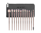 MUICIN - 12 Pieces Complete Vegan Eyebrush Set With Pouch