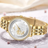 Naviforce- Luxury Brand Female Fashion Quartz Stainless Steel Waterproof Wrist Watch-NF5017 Gold