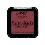 Nyx Professional Makeup- Sweet Cheeks Creamy Powder Blush Matte, Bang Bang, Red Riot, 0.17 Ounce