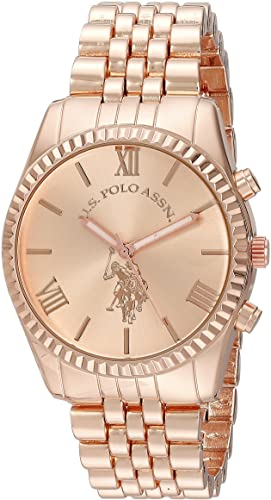 U.S. Polo Assn- Women's Analog Display Analog Quartz Rose Gold-Tone Watch, USC40060