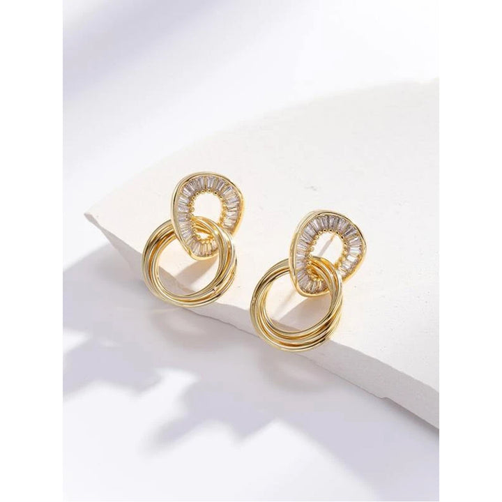 Shein- 14K Gold Plated Chain Decor Earrings