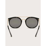 Shein- Acrylic Frame Sunglasses- Brown