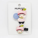 Mumuso- Doll Hairclip Set - Peach
