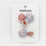 Mumuso- Doll Hairclip Set - Rainbow